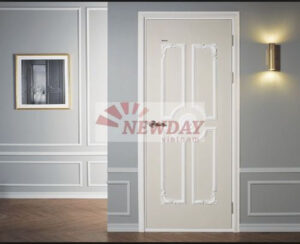 Cửa thép vân gỗ trắng có thể kết hợp với nhiều màu khác nhau